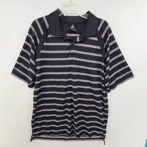 Adidas Men's Short Sleeve Casual Polo Shirt Striped Size XLT